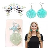 Materiales de calidad: accesorios de sirena para mujer fabricados con materiales de alta calidad; Fácil de instalar y quitar; Disfraz de sirena para mujer ropa cómoda