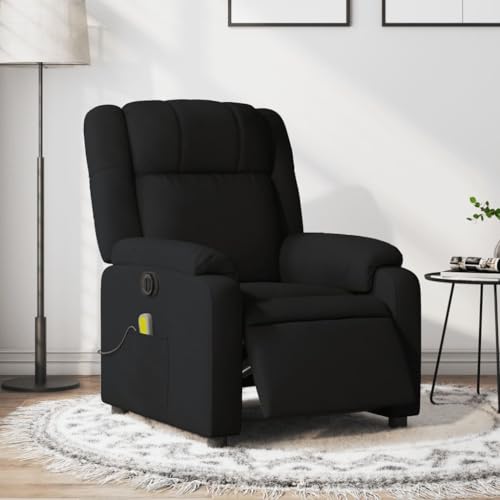 SKM Electric Massage Recliner Chair Black Fabric (Weight-48KG)-6217