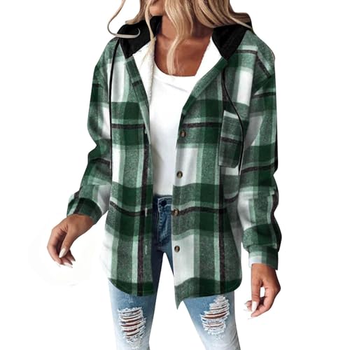 Chemise à capuche en flanelle à carreaux femme pour ne plus avoir froid