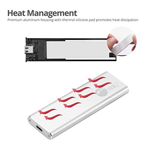 Caja externa SIIG para SSD NVMe USB C 10Gbps miniatura 6