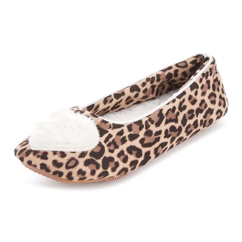 Floopi House Slippers for Women, Women’s Zoe Heart Ballerina Slippers, Women Slippers Cozy Memory Foam with Indoor & Outdoor Anti Skid Sole…2