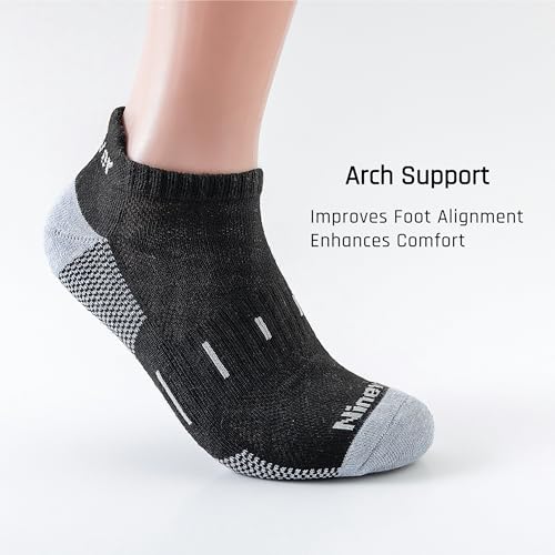 Breathable Comfort Performance Athletic Ankle Socks Thick Cushioned No Show Socks 10 Pairs2