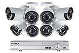 Lorex Weatherproof Indoor/Outdoor Home Surveillance Security System, 1080p HD Bullet Cameras with Long Range Night Vision (8 Pack) – Includes 8 Channel 4K DVR w/ 2 TB Storage Hard Drive
