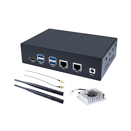 WayPonDEV Custodia in metallo nero per Banana Pi BPI-F3 RISC-V K1 Chip SBC, guscio termico in metallo per Banana Pi BPI-F3 8 Core RISCV computer a scheda singola, con ventola di raffreddamento e WayPonDEV Custodia in metallo nero per Banana Pi BPI-F3 RISC-V K1 Chip SBC, guscio termico in metallo per Banana Pi BPI-F3 8 Core RISCV computer a scheda singola, con ventola di raffreddamento e