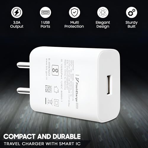 Image of Vivo 44W Type C Flash Charging Adapter for Vivo X200 FE, V60, T4, T4X, T4R,T3 Ultra,V40, V40 Pro, T3 Lite, T3X, T2, Y29, Y300, Y18T, Y300+, iQOO 13, 12, Neo9 Pro 44 Watt Fast Charge Adaptor, White