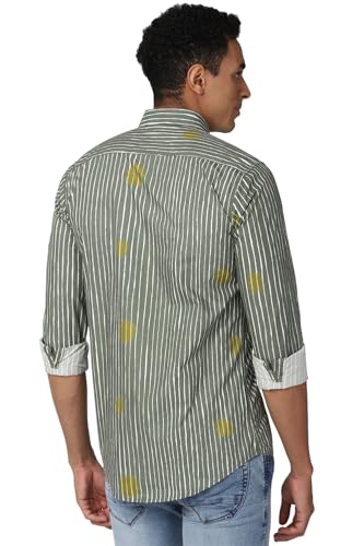 Image of Peter England Men's Striped Slim Fit Shirt