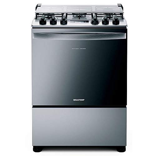 Fogão Brastemp 5 Bocas Cor Inox Com Turbo Chama E Touch Timer Com Autodesligamento - BFS5GCR