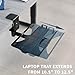VIVO Clamp-on 12 x 9 inch Rotating Laptop Tray, Extra Sturdy Single Desk Swivel Clamp, Ergonomic Typing, Black, MOUNT-LAP1CB