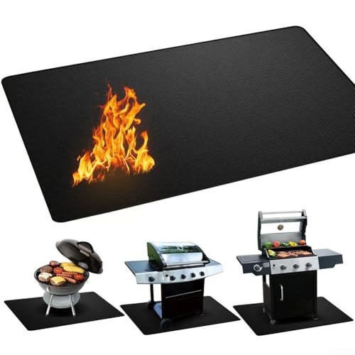 Alfombrillas de barbacoa para asar e interiores, protectores antideslizantes para una cocción segura, fácil limpieza (122 x 76 cm)