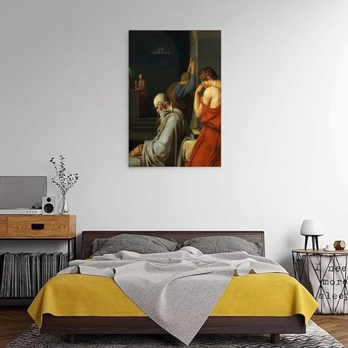 Mort de Socrates Platon Impression d'Art Murale Jacques Louis David