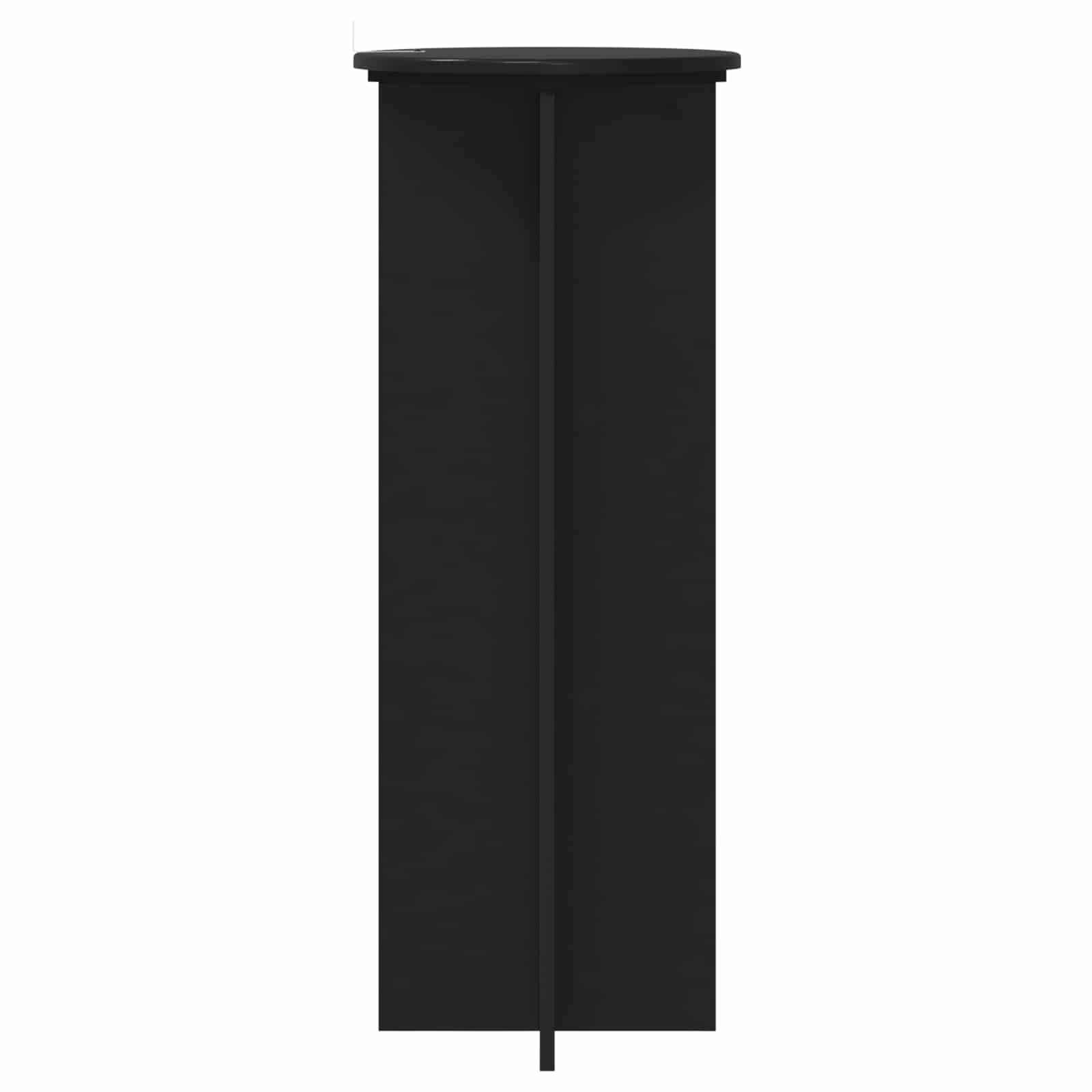 Lot de 2 supports pour plantes - Noir - Diamètre : 40 x 100 cm - En bois