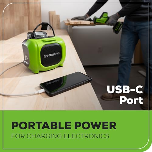 Greenworks 24V Bluetooth Speaker Kit, 2.0 Ah Battery and Charger - image 6