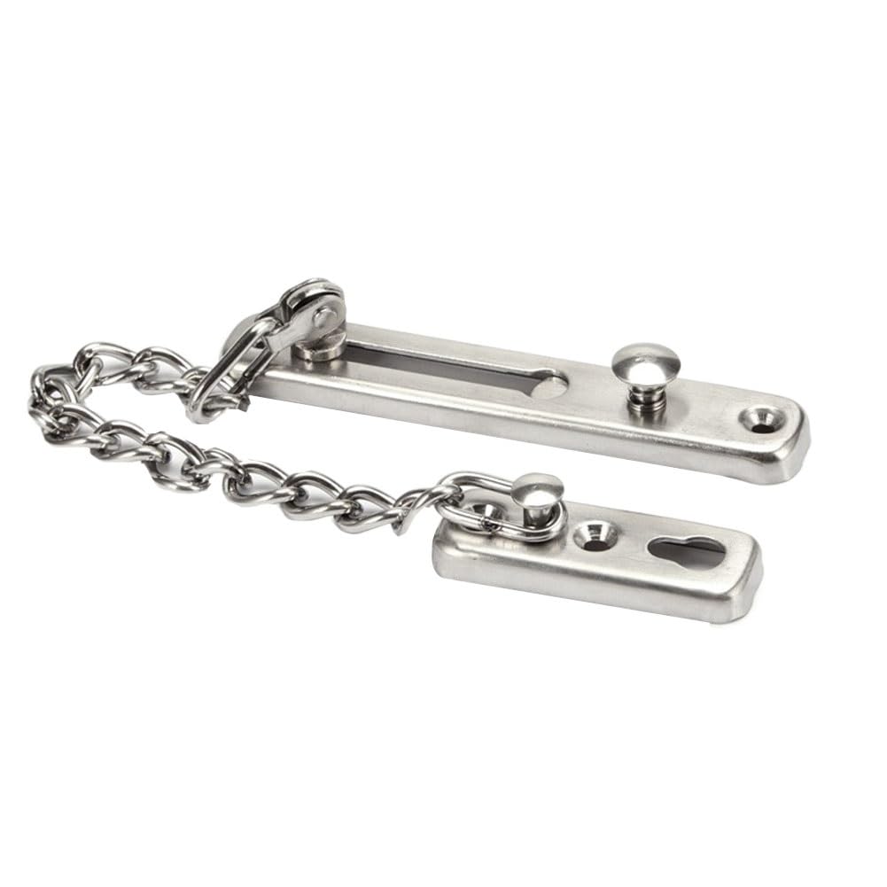 Zxffhdhjh 2 Stainless Steel Door Chain, Latch Safety Guard Security Lock Limiter Tools Hardware For Home Door(2)