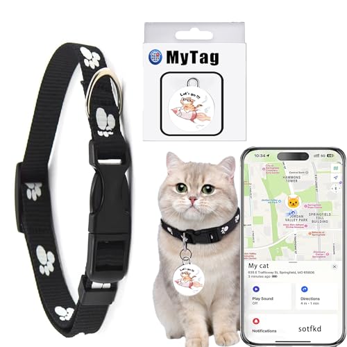 Cat Tracker Collar-Cat GPS Tracker-GPS Tracker for Cats-Cat Collar | Dual-System Tracker | Android and iOS Universal | No Monthly Fee | Waterproof | Works with Any Collar