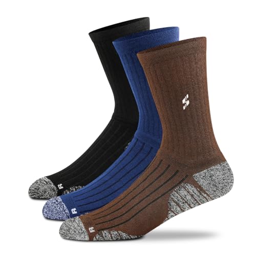 Image of Supersox Calf Length Sports Socks For Men Combo, Made With Durable Breathable Cotton, Anti Odour, Anti Bacterial, Anti Sweat, Moisture Aborbant with Thick Cushioned Bottom (Multicolor, Pack of 3)