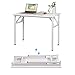 Produktbild jeffordoutlet Zusammenklappbarer Computertisch, 100 x 50 cm, weiß, tragbarer Arbeitstisch für kleine Räume, Wohnzimmer, Schlafzimmer, Campingmöbel
