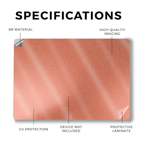 Image of Glossy Glitter Laptop Skin Compatible with Alienware M18 R2 (2024) - Solid Salmon - Premium 3M Vinyl Protective Wrap Decal Cover - Easy to Apply | Crafted in The USA by MightySkins