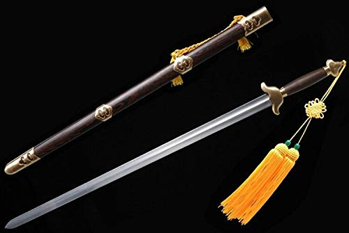 GLW Sword China Long Quan Stainless Steel Blade Trigrams Tai-chi Martial Arts Sword 100% Handmade Grinding Polishing Chinese Longquan Sword Sword Jian Sharp Blade Battle Ready