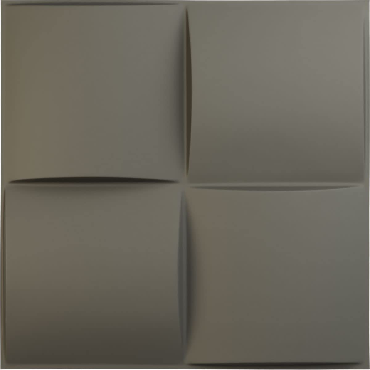 Ekena Millwork 19 5/8"W x 19 5/8"H Smith EnduraWall Decorative 3D Wall Panel, Flat Smoke Grey (Covers 2.67 Sq. Ft.