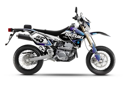 Kalair GFX Graphics Kit for Suzuki DRZ400SM (2001-2023) Division Series Purple Black 9 Mil-Dirt bike Custom Racing Graphics Decals Stickers Kit, no-plastics