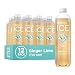 Sparkling Ice Ginger Lime Sparkling Water, with Antioxidants and Vitamins, Zero Sugar, 17 Ounce Bottles (Pack of 12)