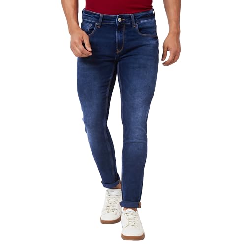 Image of Spykar Men's Skinny Fit Low-Rise Casual Jeans