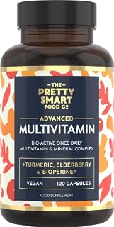 Powerful Multivitamins and Minerals - Multivitamin Tablets for Men & Women - Highly Bioavailable Vitamins & Minerals - 38 Ingredients & Herbal Extracts - 120 Easy to Swallow Capsules - Made in The UK