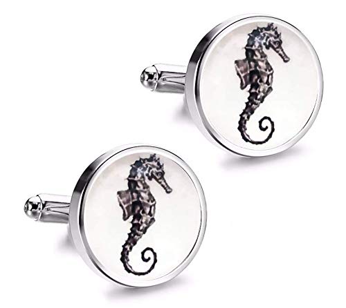 Gemelolandia Gemelolandia | Gemelos de Camisa Magglass Caballito de Mar Gemelos Originales Para Camisas | Para Hombres y Niños | Regalos Para Bodas, Comuniones, Bautizos y Otros Eventos