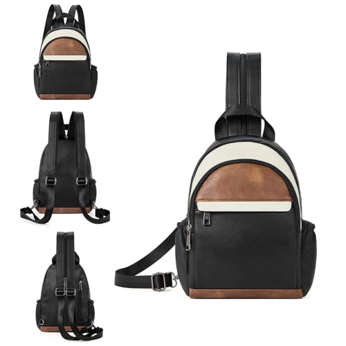 CLUCI Leather Sling Bag for Women Travel & Hiking