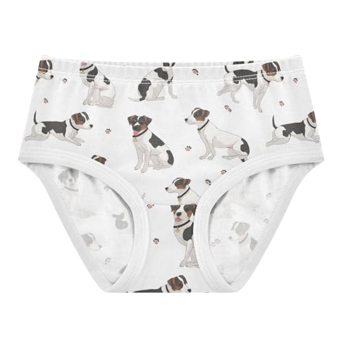 Wusikd White Black Dog Girls' Underwear Cotton Girls Briefs Soft Toddler Underwear 2T