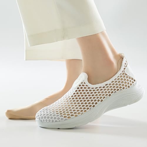 Image of 6 Pairs Womens No Show Socks Low Cut Liner Socks Ice Silk Surface socks Nonslip ankle Invisible Hidden Thin Socks 2xGrey 2xNude 2xPurple