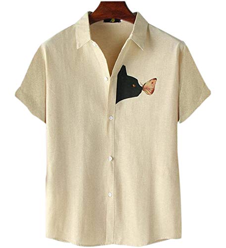 mens short sleeve shirt cream