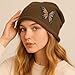 Women's Beanie Hat Double Layered Thick Stacked Hat Butterfly Knitted Lazy Style Hip Hop Street Style Retro Fashion Winter (US, Numeric, 6 7/8, 7 1/2, Brown)