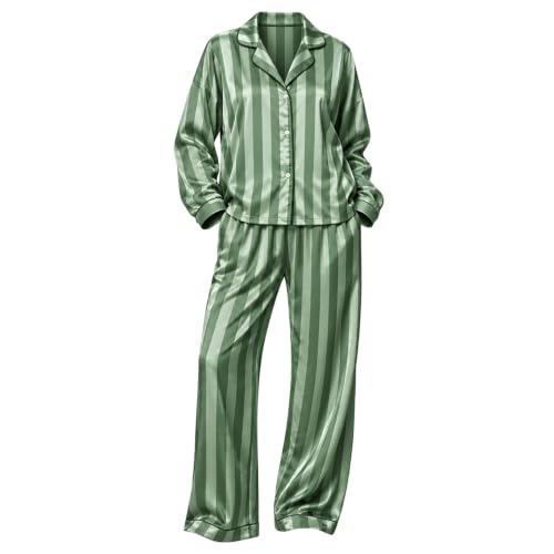 ENCURKUS Two Piece Striped Lounge Set for Women Casual Travel Loungewear - image 3