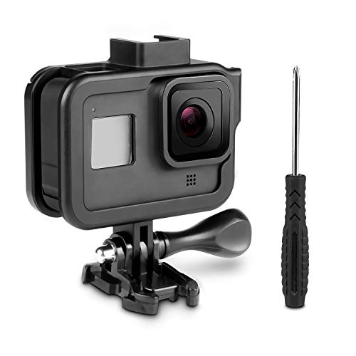 Preisvergleich Produktbild Rahmen Schutzgehäuse Gehäuse Case für GoPro Hero 8 Black Action Kamera, iTrunk Aluminiumlegierungs Schutzhülle mit Schnellverschluss Gehäuse Zubehör-Kit für GoPro Hero 8