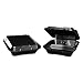 Genpak SN203BK Snap-It Foam Hinged Container, 3-Compartment, 9-1/4x9-1/4x3, Black (Case of 200)