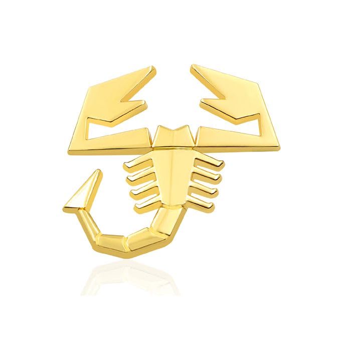 Image of VRT 3D Chrome Emblem Automotive Car, Bike Badges Logo Self Adhesive Sticker (Scorpion, Gold)