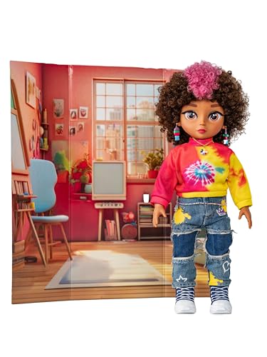Muñeca Nova de 18 pulgadas con cuerpo blando y accesorios miniatura 7
