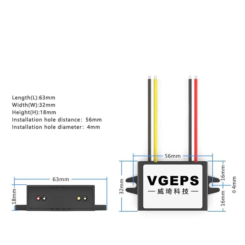 Convertisseur 24V en 12V 5A robuste pour alimentation de sécurité
