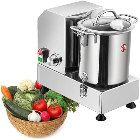 Commercial Electric Meat & Vegetable Grinder, 1200/1800W Food Processor for Onions & Cabbage, 6/9/15L Capacity, Heavy-Duty Kitchen Blender for Restaurants & Catering