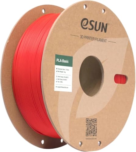 eSUN PLA Basic Filament 1.75mm 1KG(2.2 LBS), Speedy PLA Filament, RGB Red