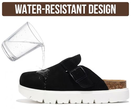 Image of 100% Genuine Leather Platform Clogs for Women - Fall Shoes for Women 2026