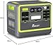 FOSSiBOT Tragbare Powerstation F2400, Solargenerator 2048Wh LiFePO4 Batterie-Backup mit 2400W 3X AC Ausgängen (4800W Peak) 230V, Power Station für Outdoor-Camping, Wohnmobil-Reisen, Hausgebrauch