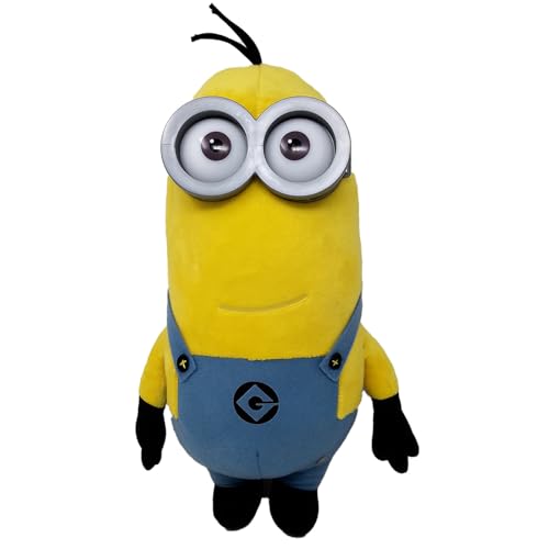 Play by Play Minions Rise of Gru Minions Peluche Premium Doudou Nouveau Choix Bob, Otto, Kevin, Stuart, Dave avec yeux en PVC Licence Originale (Kevin 30 cm)