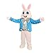MatGui Easter Costume Bunny Costume Rabbit Mascot Costume Adult Size Fancy Dress (blue)