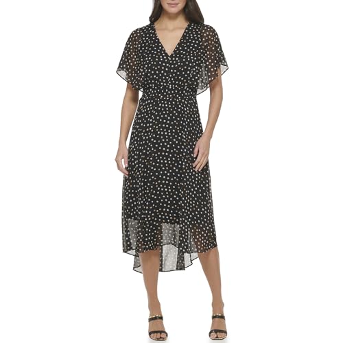 Image of DKNY Women's Halter Faux Wrap Midi Dress
