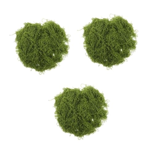Kisangel 3 Juegos Césped de Musgo simulado. césped Artificial Plantas Artificiales Musgo Falso para Plantas Musgo Artificial para Manualidades Musgo para macetas Tela de poliéster Green