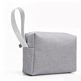 Portable Durable PU Electronics Organizer Bag, Travel Cable Storage Pouch for Power Bank Mouse Headphone Data Cables Daily Use