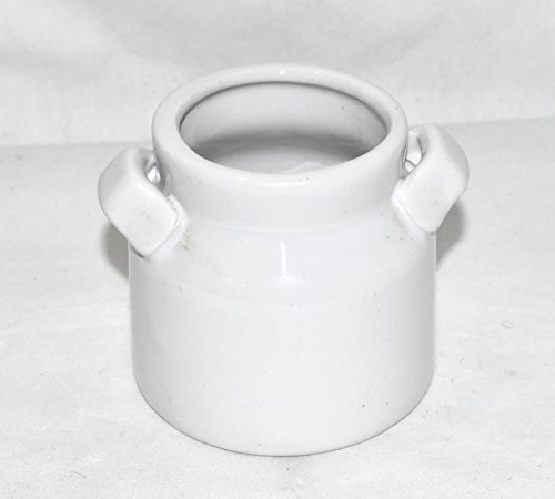 New Kitchen Old Fashioned Milk Jug Ceramic Tooth Pick Toothpick Holder (White)