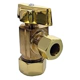 LASCO 06-9211PB Angle Stop, Quarter Turn with 5/8-Inch OD Compression x 3/8-Inch OD Compression,...